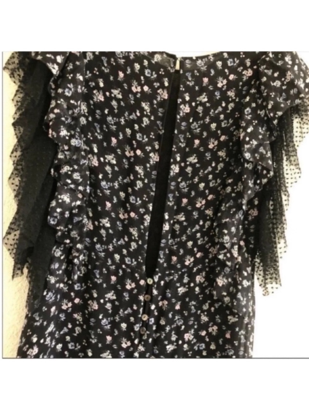 LoveShackFancy Jardin Floral Silk Demi Midi Dress - Picture 7 of 7